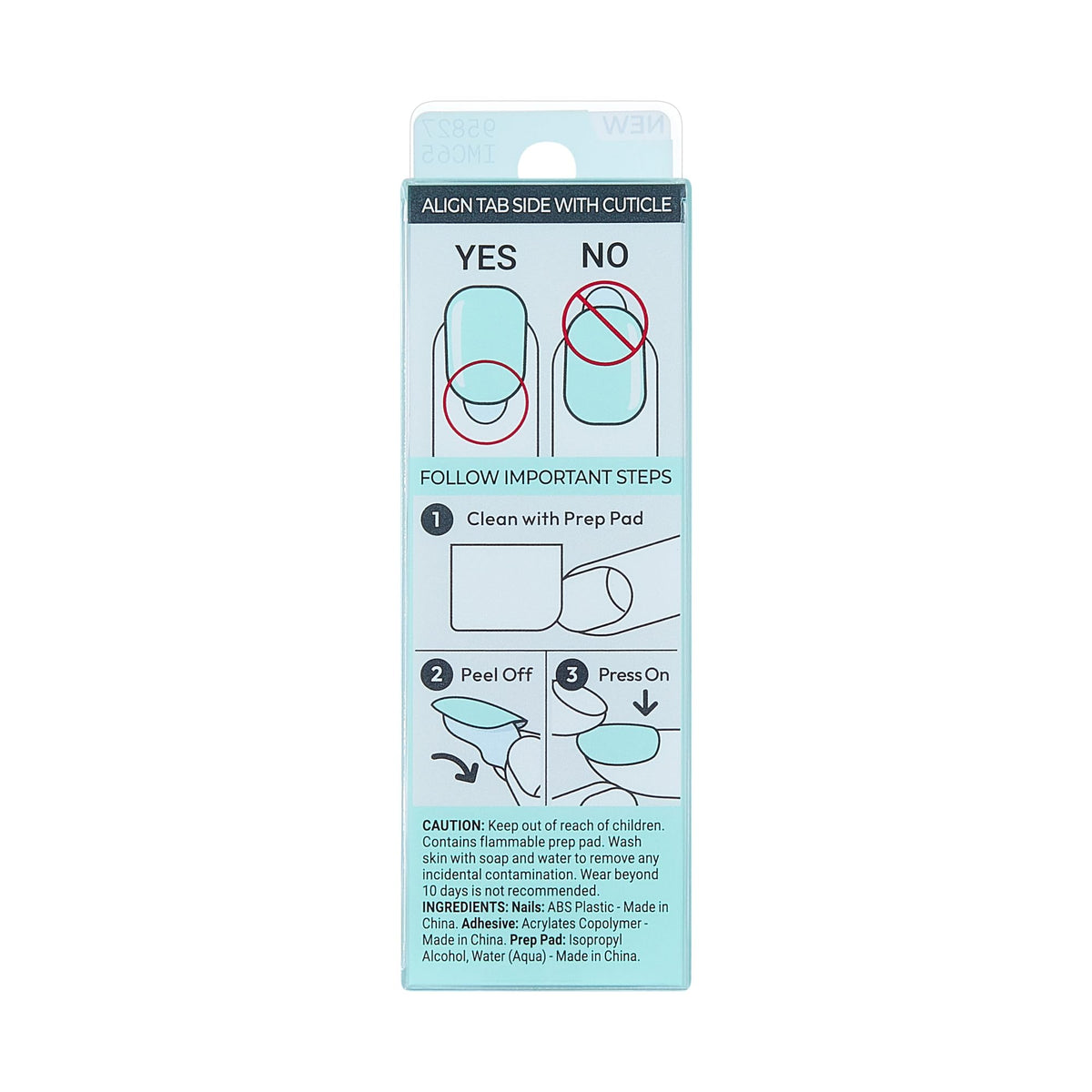 imPRESS step-by-step application image showing peel and press method for quick application benefit