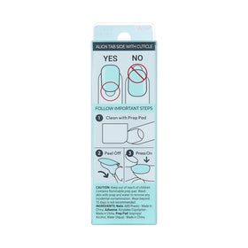 imPRESS step-by-step application image showing peel and press method for quick application benefit
