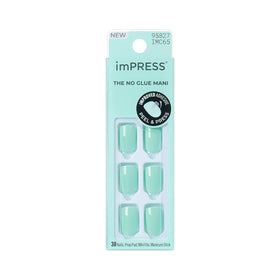 imPRESS front packaging showing kit contents and bold green color benefit instant manicure