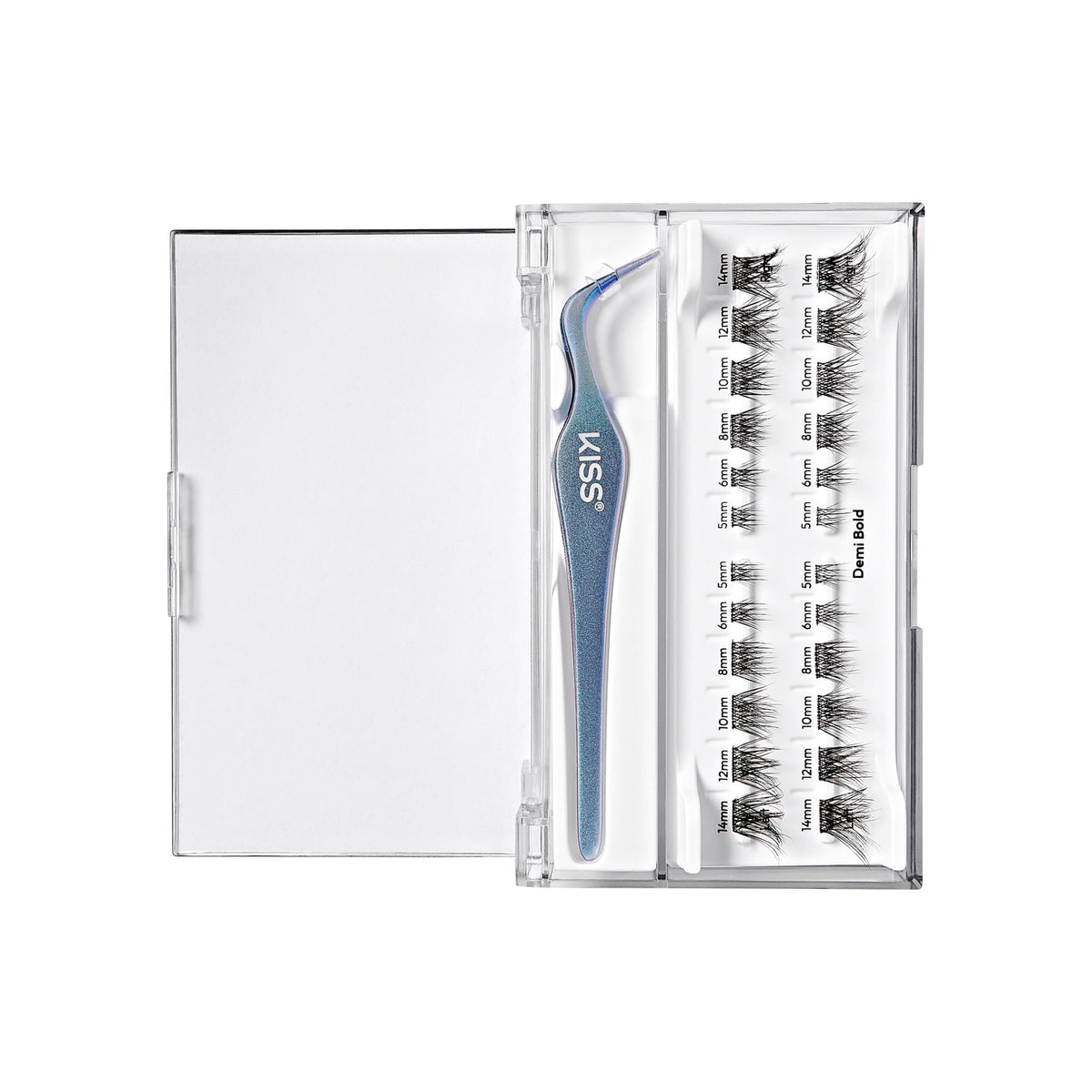 imPRESS clusters arranged by length illustrating customizable lash design options