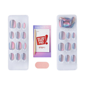 imPRESS Kiss colorFX prep pad and manicure stick arranged for easy at-home use