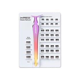 imPRESS lash cluster texture close-up showing natural tapered fibers
