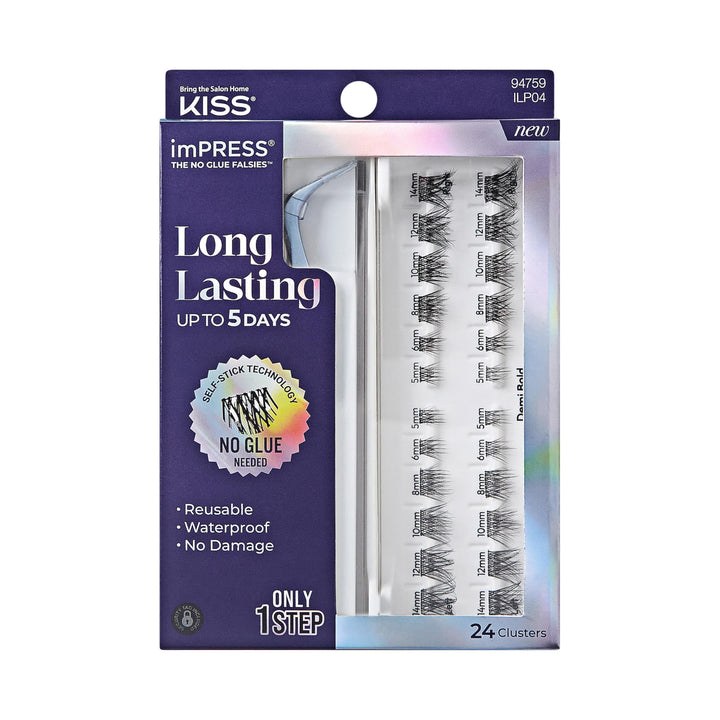 imPRESS front packaging showing kit contents and benefit of no-glue convenience