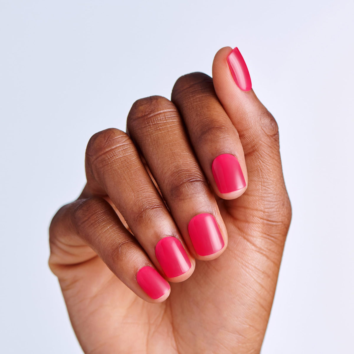 imPRESS top view of all 30 pre-applied adhesive nails illustrating size range and glossy finish