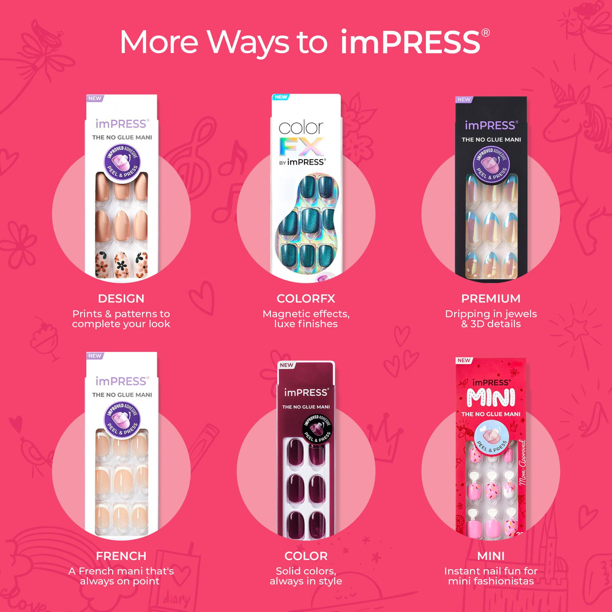 imPRESS child applying press-on nail with breakaway tab benefit