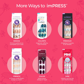 imPRESS child applying press-on nail with breakaway tab benefit