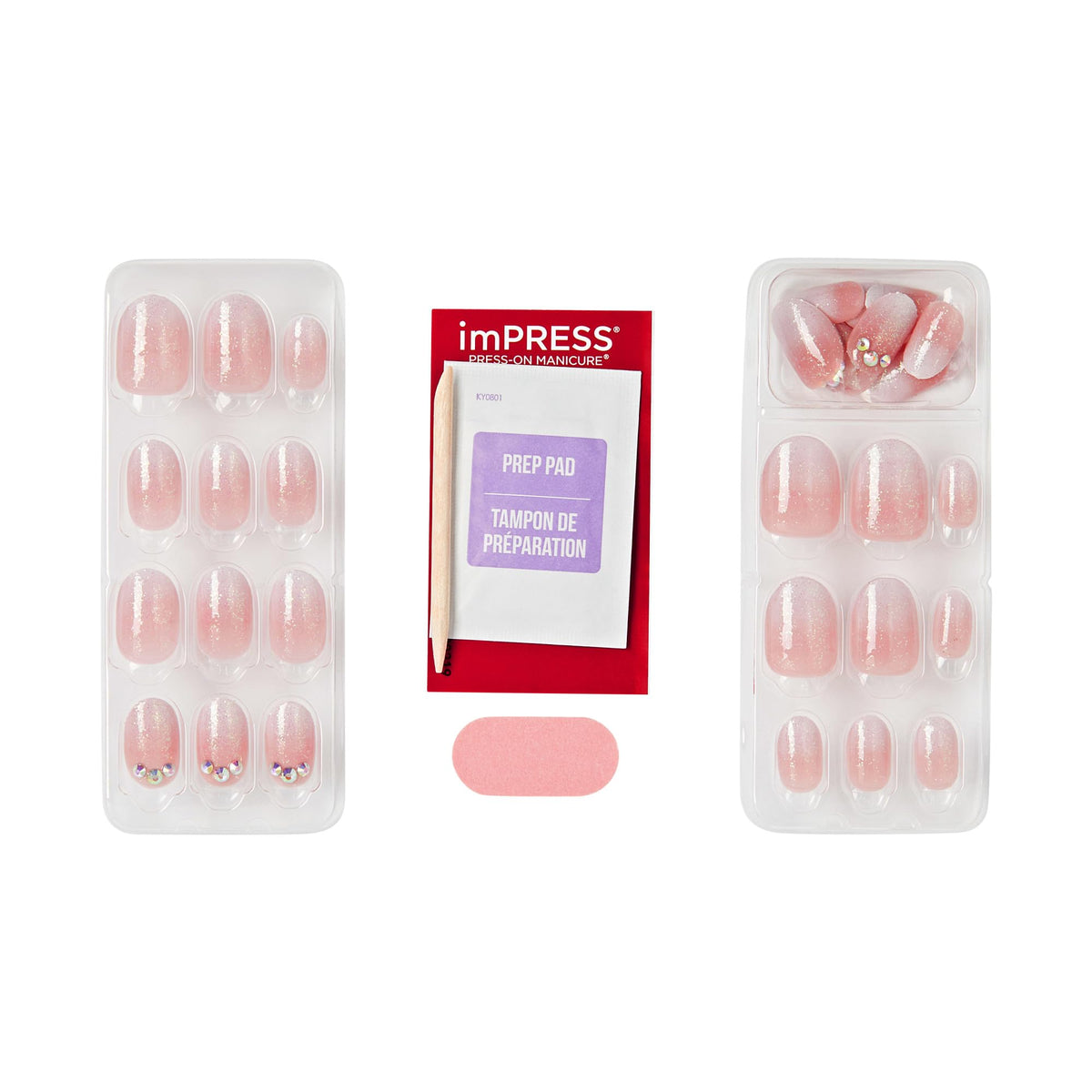 imPRESS nail pressed onto finger demonstrating easy no-glue application