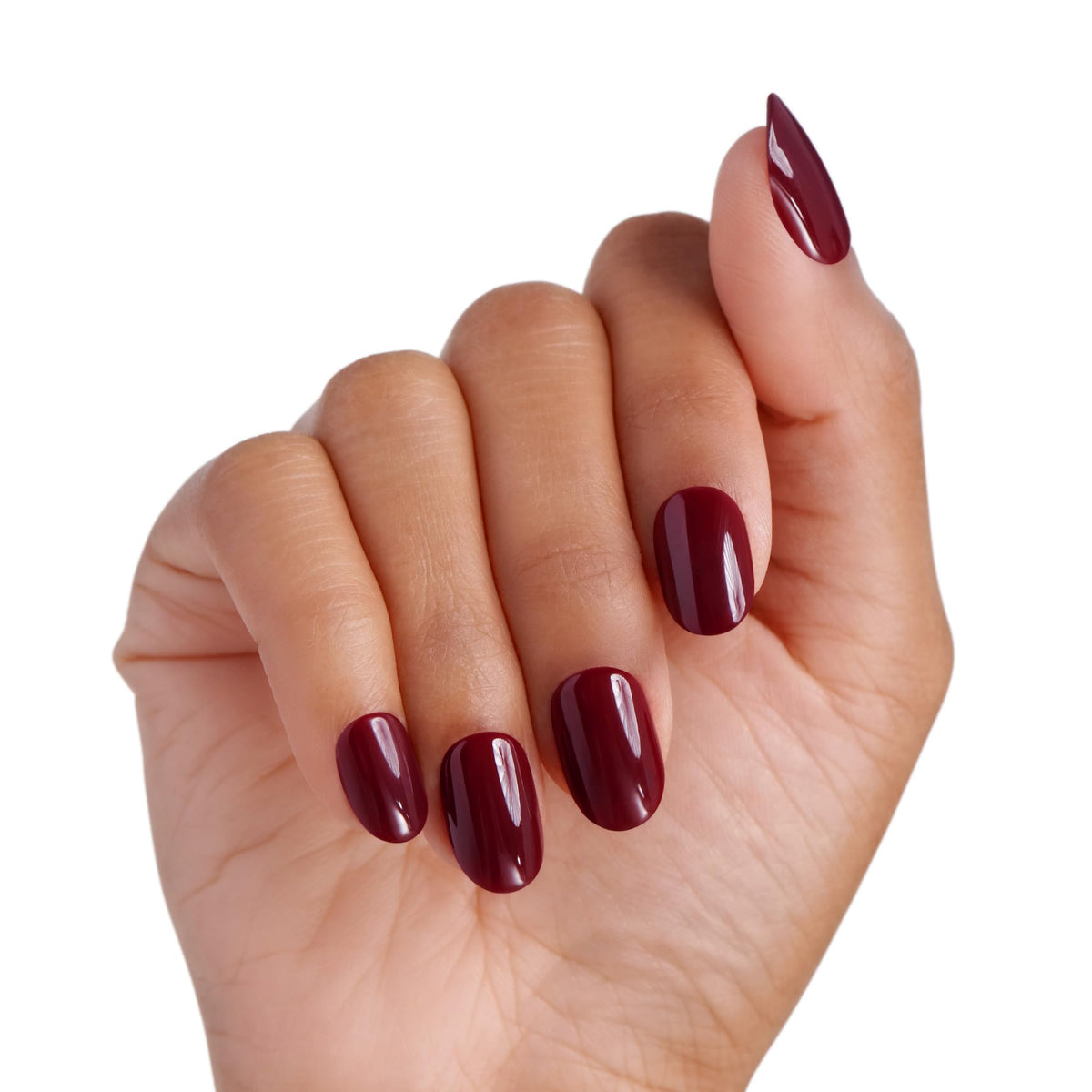 imPRESS spread of 30 press-on nails showing sizing options and convenience