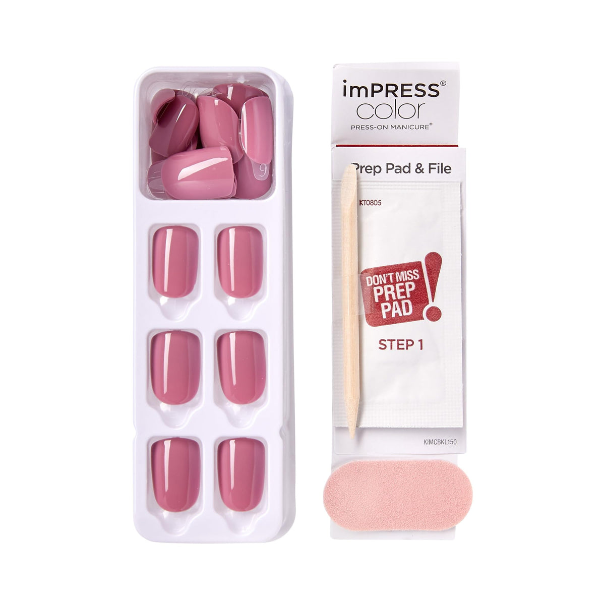imPRESS hand applying a press-on nail for fast, salon-style results