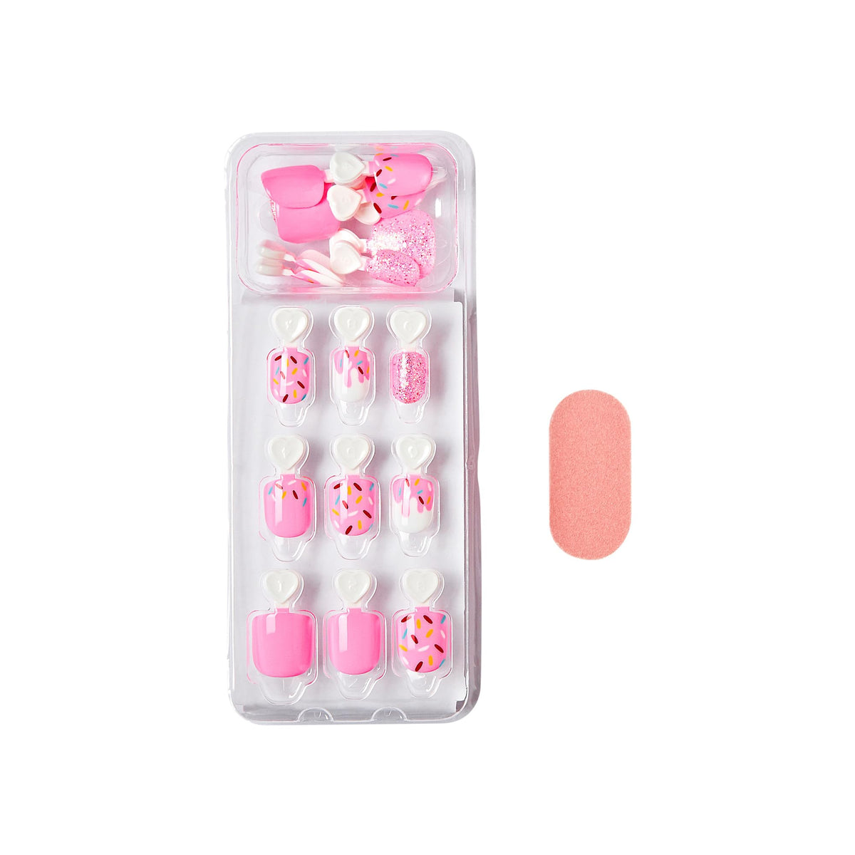 imPRESS pink glitter sprinkle detail highlighting playful sparkle finish