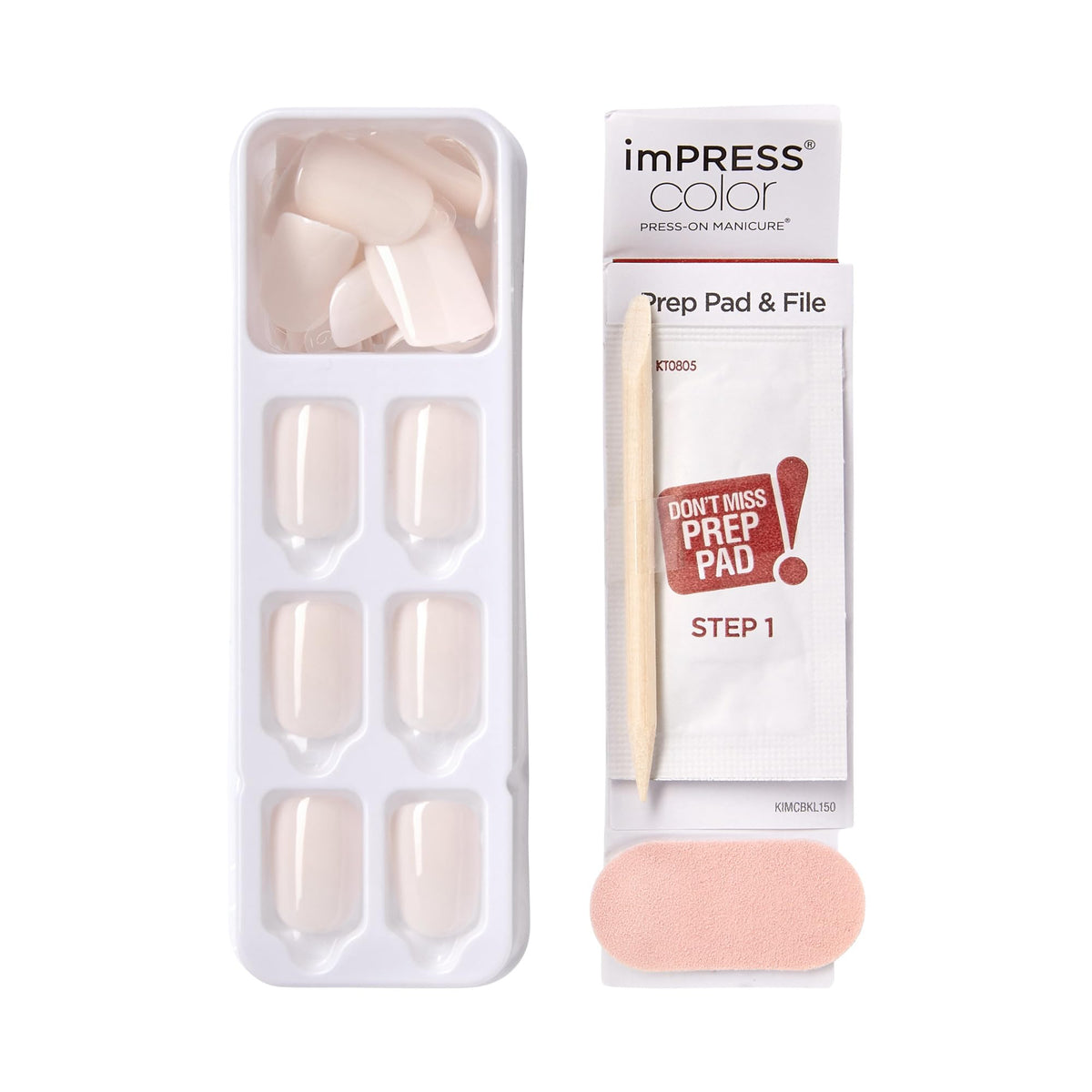imPRESS included prep pad, mini file, and manicure stick for easy application