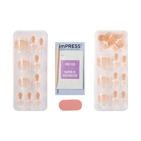 imPRESS prep pad mini file and pedicure stick included for fast application