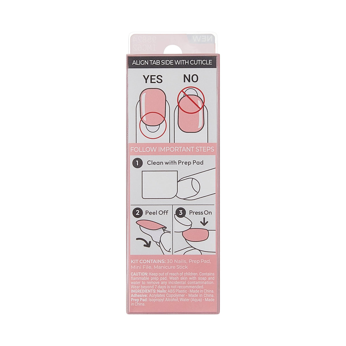 imPRESS nails beside a ruler showing short length for precise size expectations