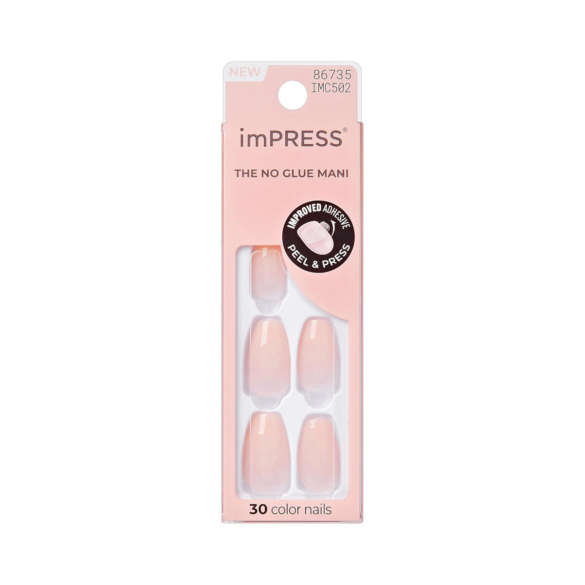 imPRESS front packaging showing Serendipity pink and included accessories for quick mani