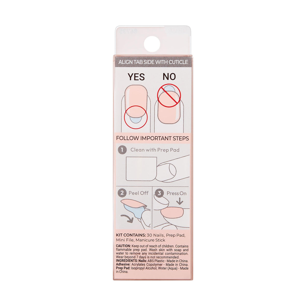 imPRESS instruction sheet open with tips for safe removal and proper application