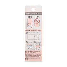 imPRESS instruction sheet open with tips for safe removal and proper application