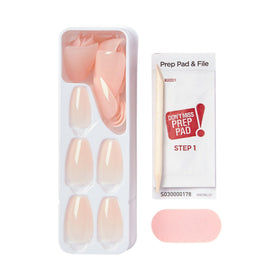 imPRESS mini file and manicure stick displayed with tools to customize fit and edges