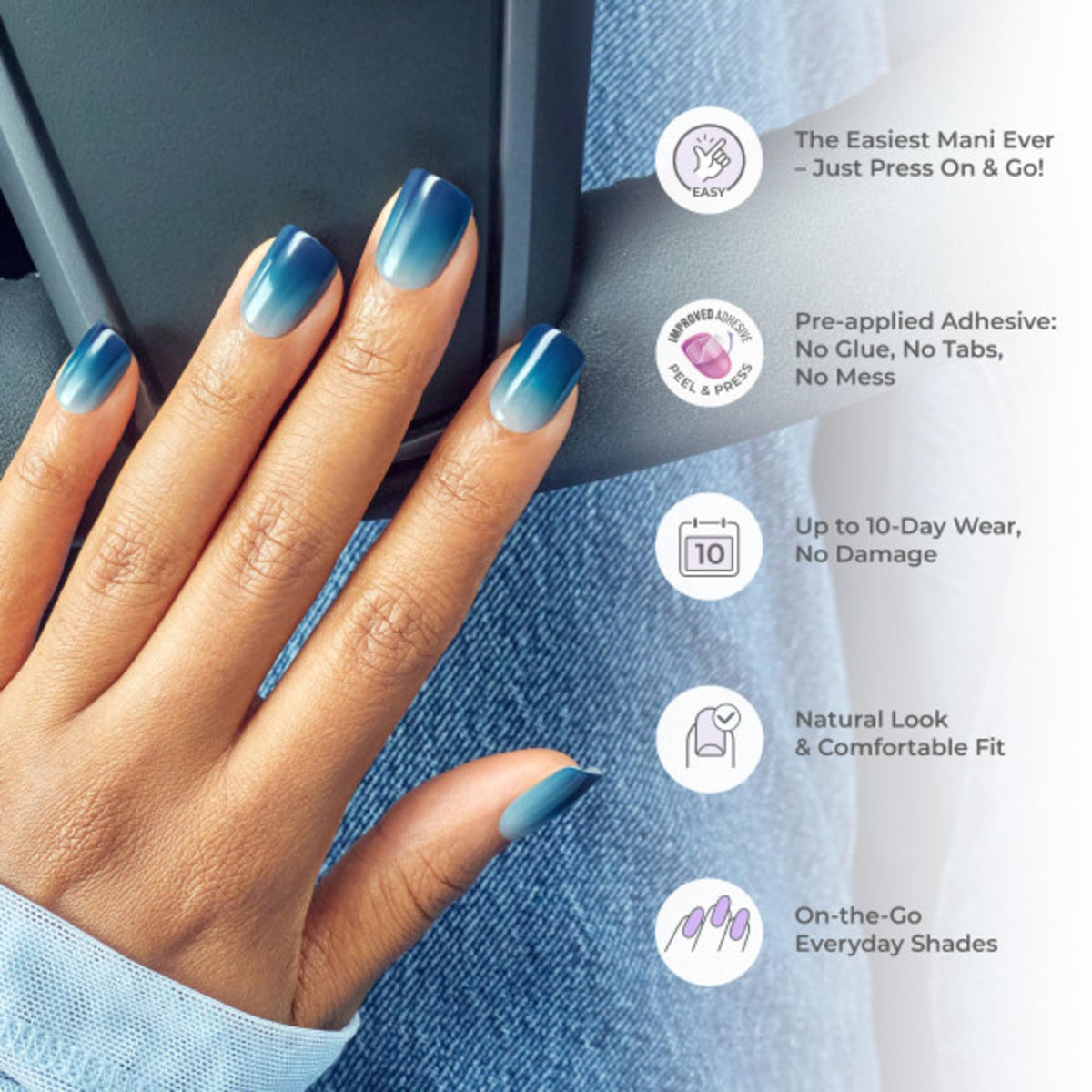 imPRESS profile view highlighting super-slim base for comfortable natural fit benefit