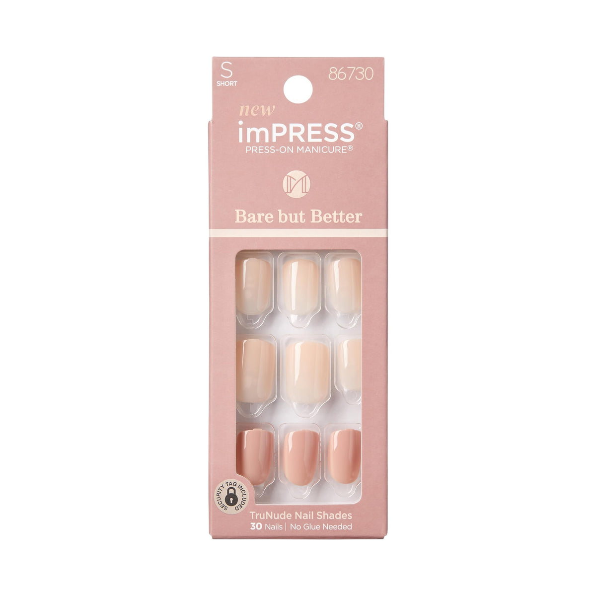 imPRESS front packaging showing shade and short squoval benefits