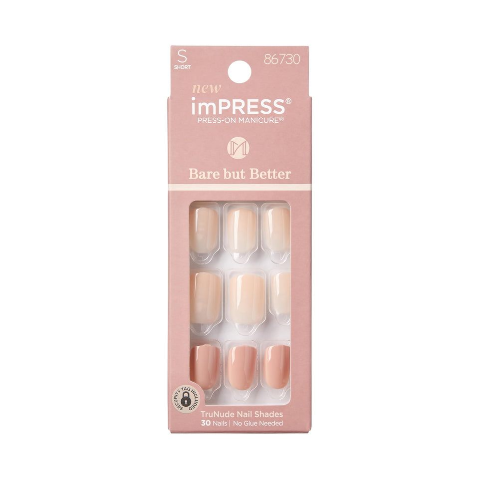 imPRESS front packaging showing shade and short squoval benefits