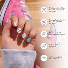 imPRESS showing size comparison to small nail beds for proper fit