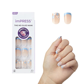 imPRESS front packaging showing Snooze blue French design and included tools