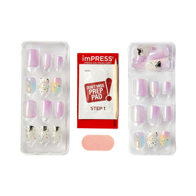 imPRESS applying a press-on nail demonstrating quick, glue-free application