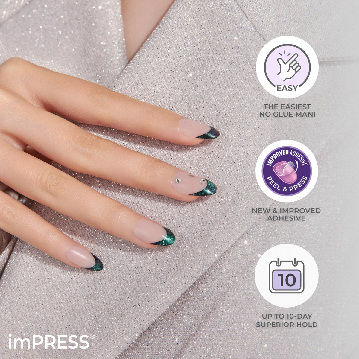 imPRESS side profile showing nail thickness and durable construction benefit