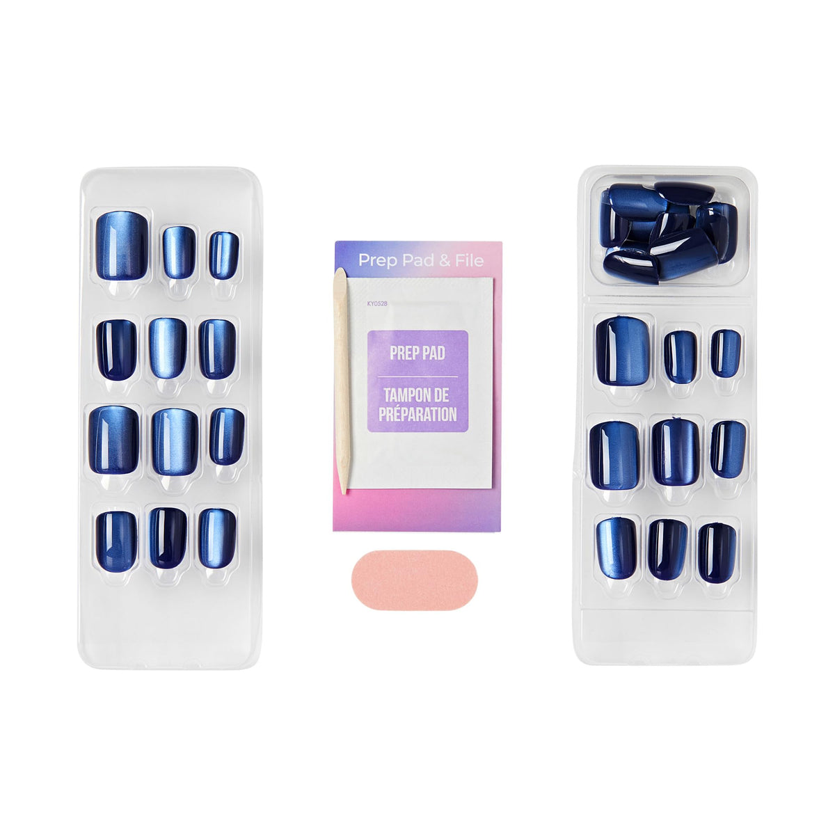 imPRESS kit tools with prep pad, mini file, stick and instruction sheet visible