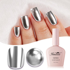Imtiti brush stroke close-up showing smooth, streak-free metallic texture and even coverage