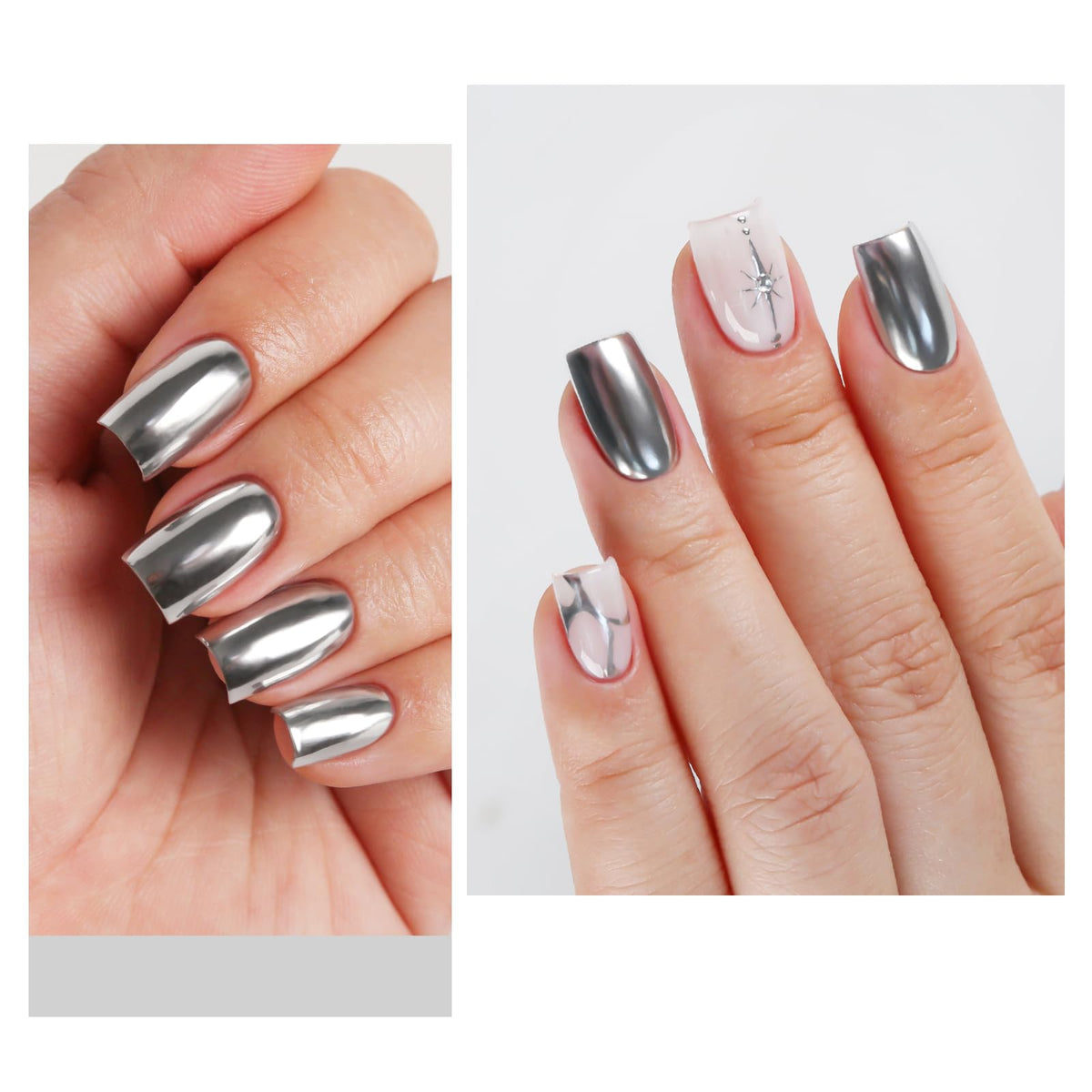 Imtiti on model hands in lifestyle shot showcasing salon-quality mirror manicure benefits