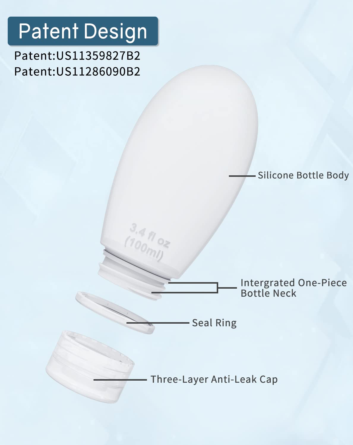 imuviy close-up of cap seal demonstrating leakproof protection benefit