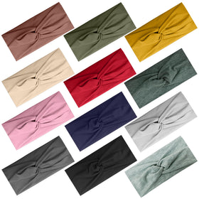 IMYORT front view of 12 headbands showing color range and packaging benefit