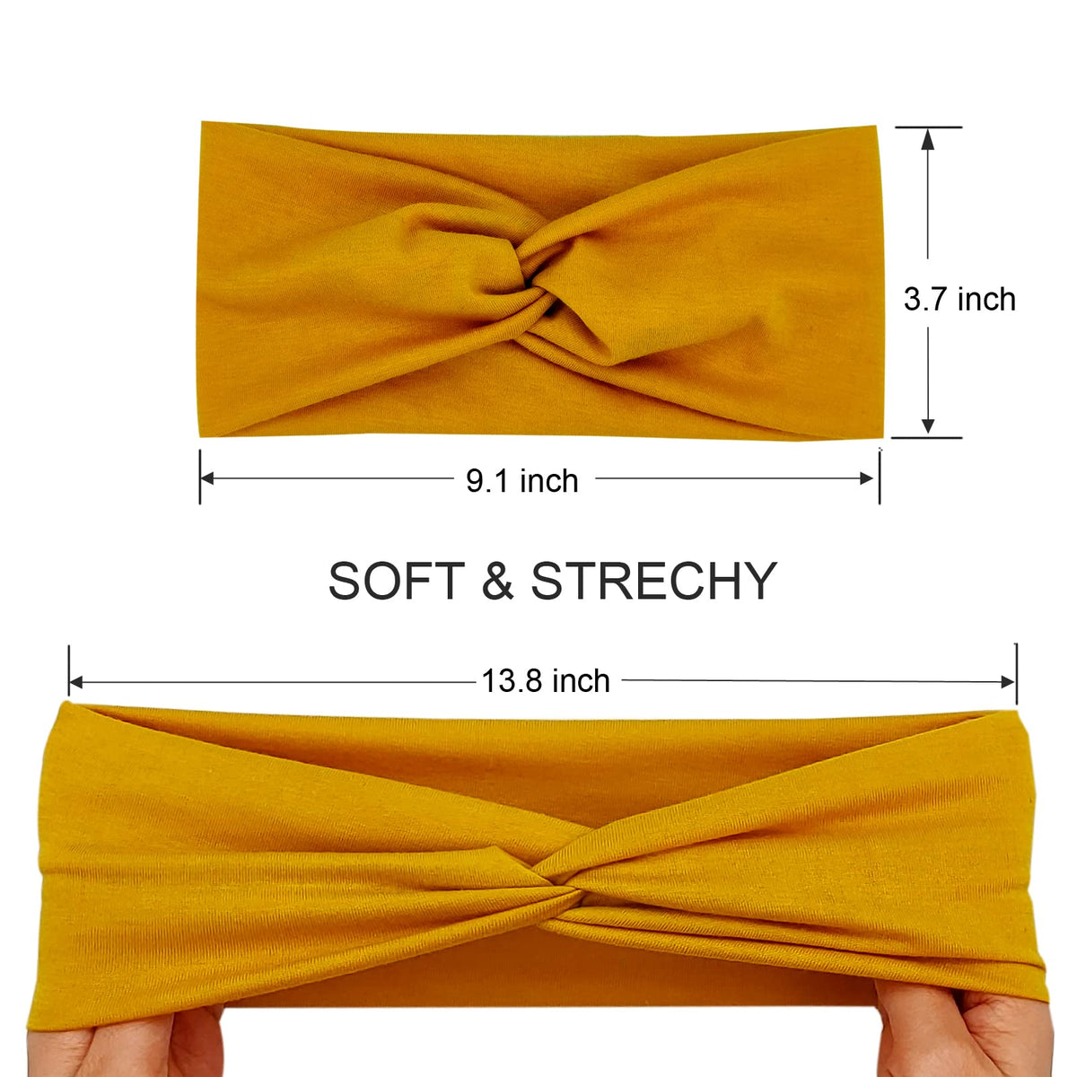 IMYORT headband worn during yoga demonstrating secure, non-slip hold