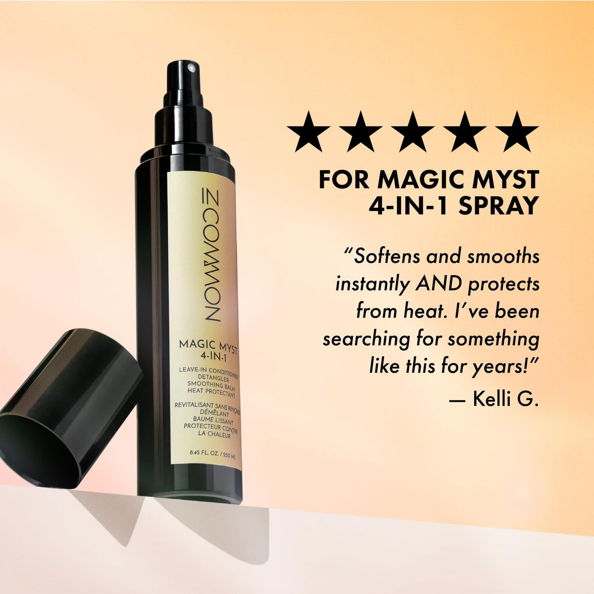 IN COMMON ingredient bottle detail highlighting key actives for protection benefit