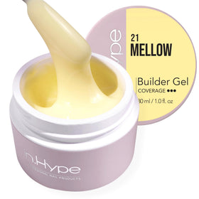 IN.HYPE front jar view showing label and buttery yellow gel for accurate shade selection