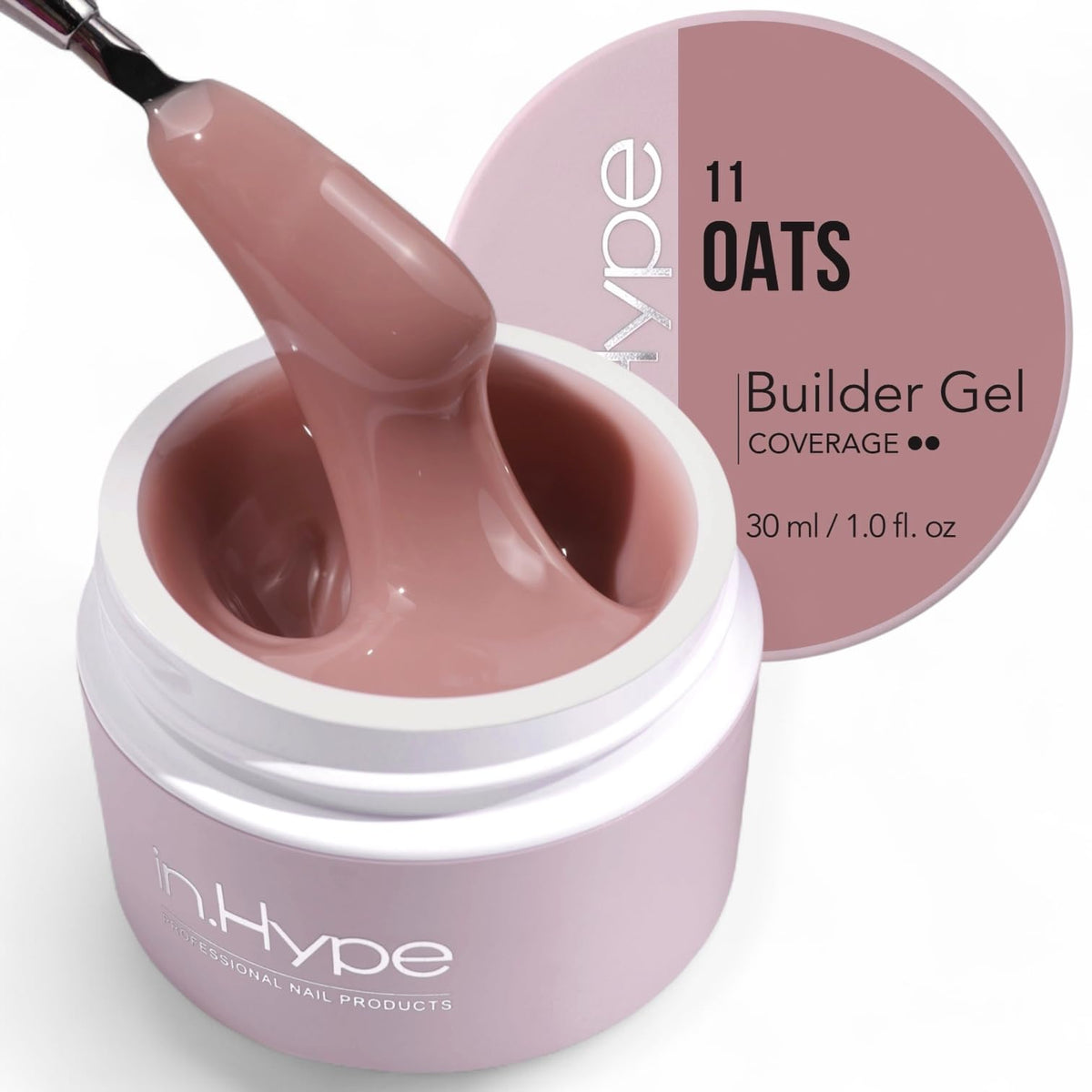 IN.HYPE front packaging showing Oats Nude #11 and benefits