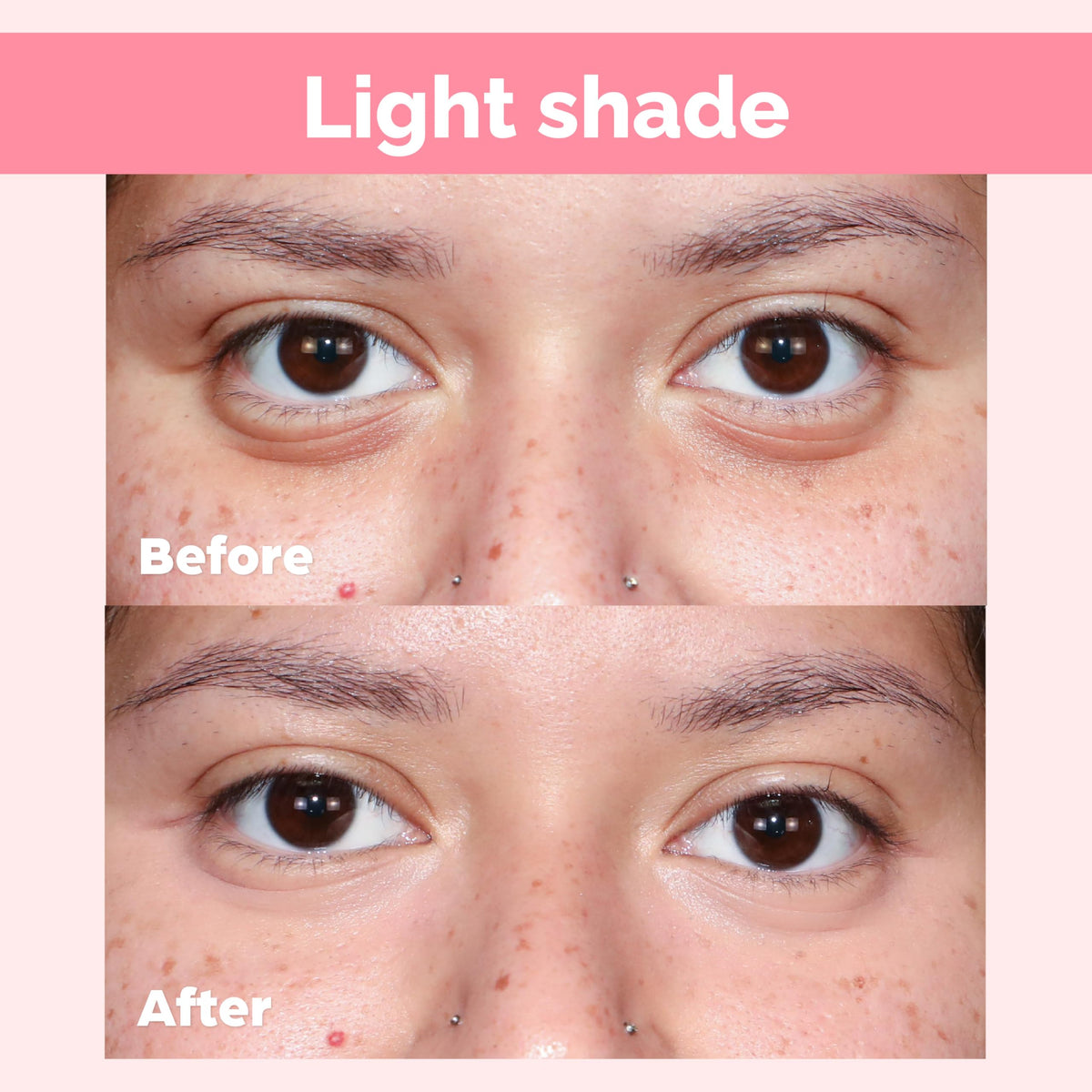 Elizabeth Mott product being blended under eye to improve concealer wear