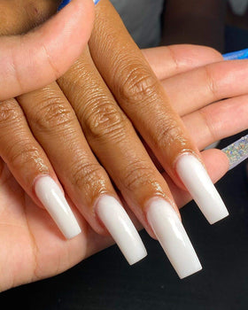 IN.HYPE gel applied on nail form demonstrating extension building and structure benefit