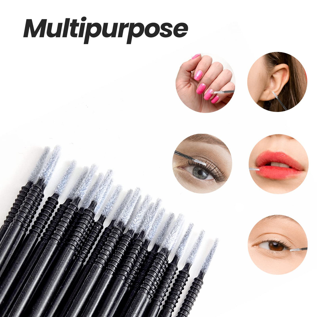 Inartato microapplicator used on eyelash extension showing clean application