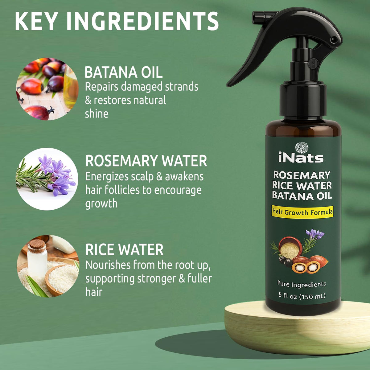 iNats spray nozzle dispensing mist for easy application and lightweight feel