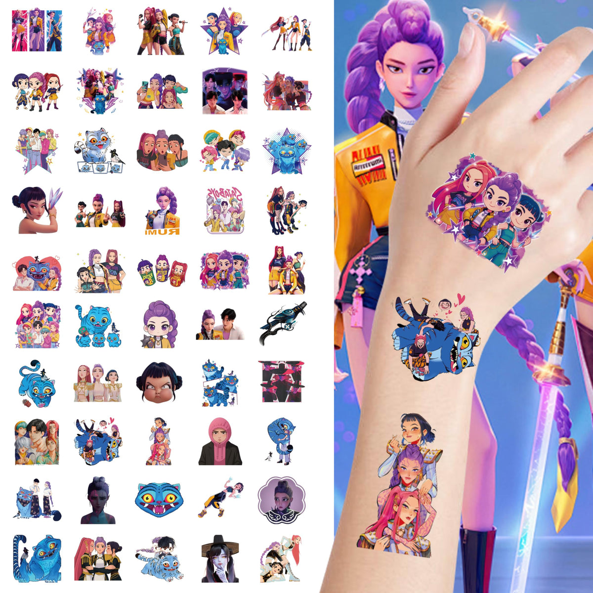 INBVE tattoo worn on child arm at birthday, fun kid-safe decoration
