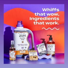 Indigo Wild Zum almond in bathroom setting, conveys warm scent and everyday use appeal