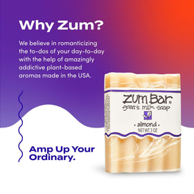 Indigo Wild Zum almond in travel pouch, convenient 3 oz bars for on-the-go hygiene