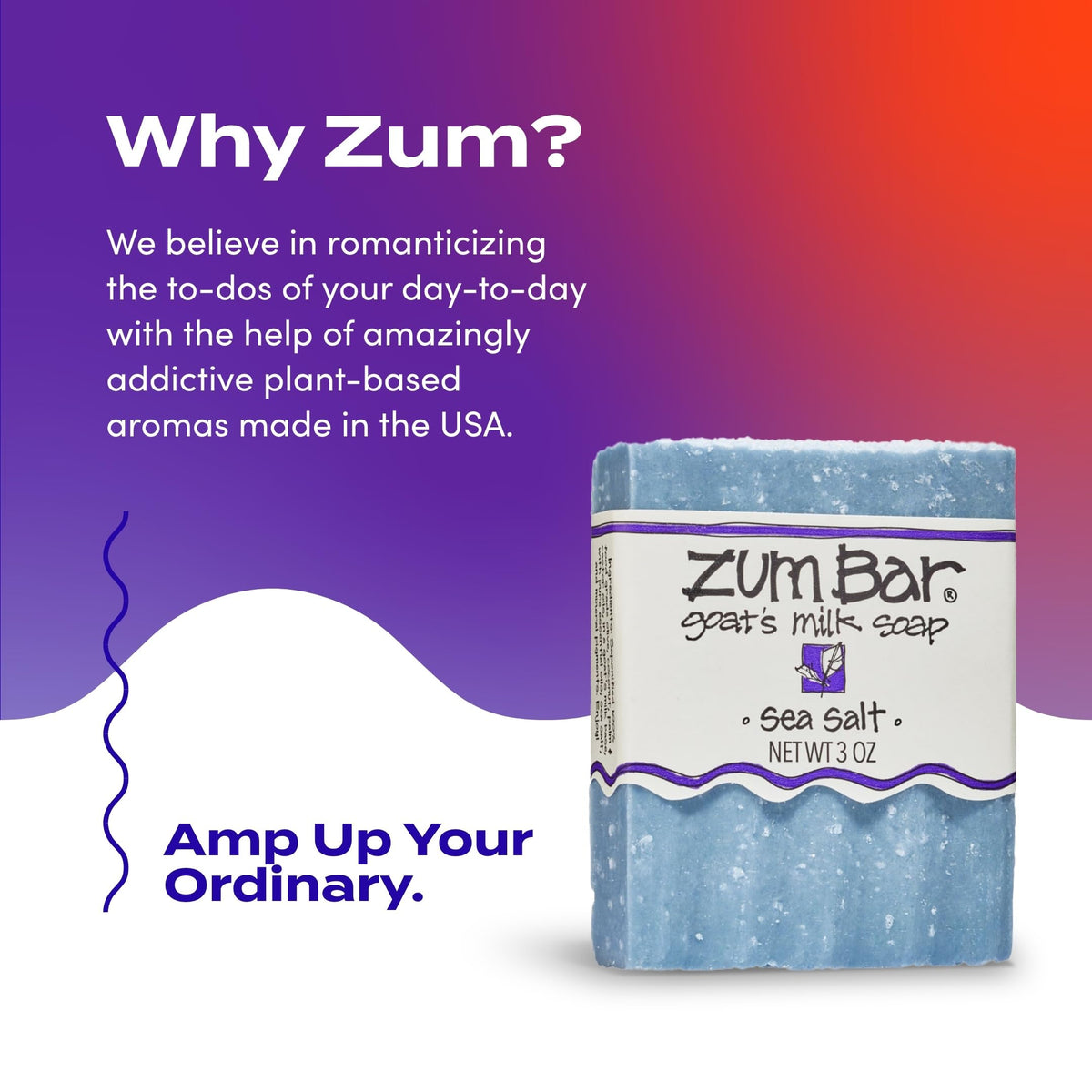Indigo Wild Zum soap in hand to show 3 oz scale and travel convenience