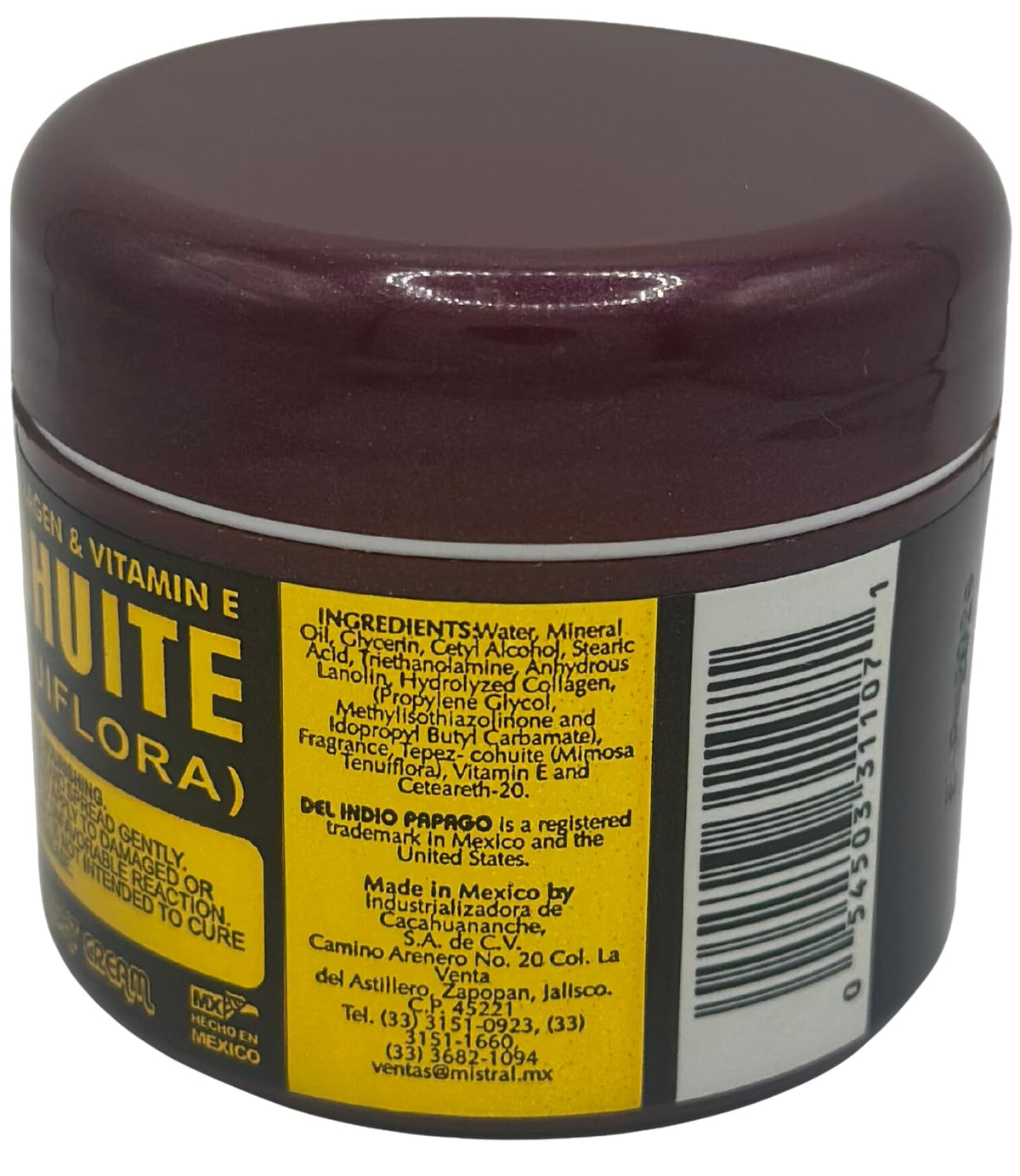 Indio Papago open jar texture close-up illustrating smooth absorption benefit