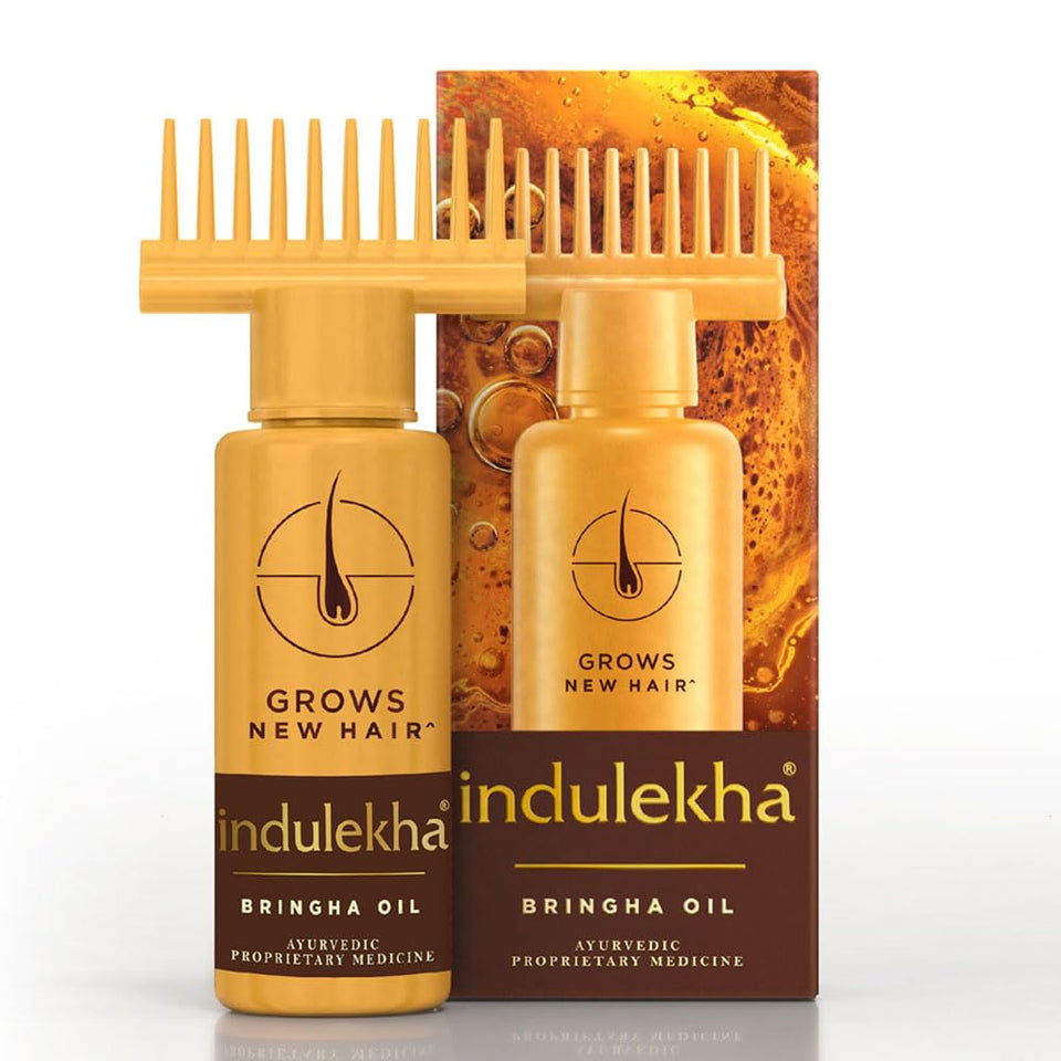 Indulekha Bringha front bottle view showing packaging and brand benefit