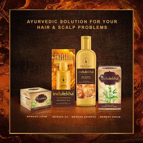 Indulekha Bringha result on hair showing shine and improved manageability