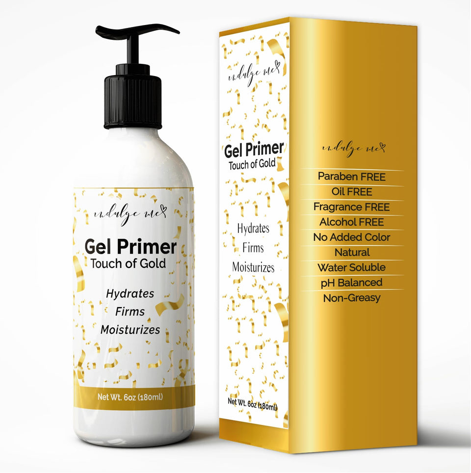 IndulgeMe conductive gel front bottle showing clean label and product benefit