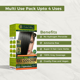 Indus Valley gel paste applied to a hair strand for even coverage